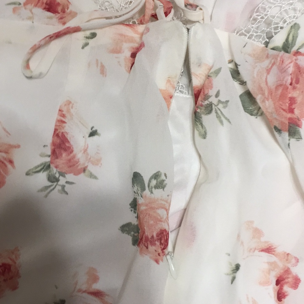 NWOT COTTON CANDY LA BOHO FLORAL LACE MAXI DRESS S - Picture 14 of 16